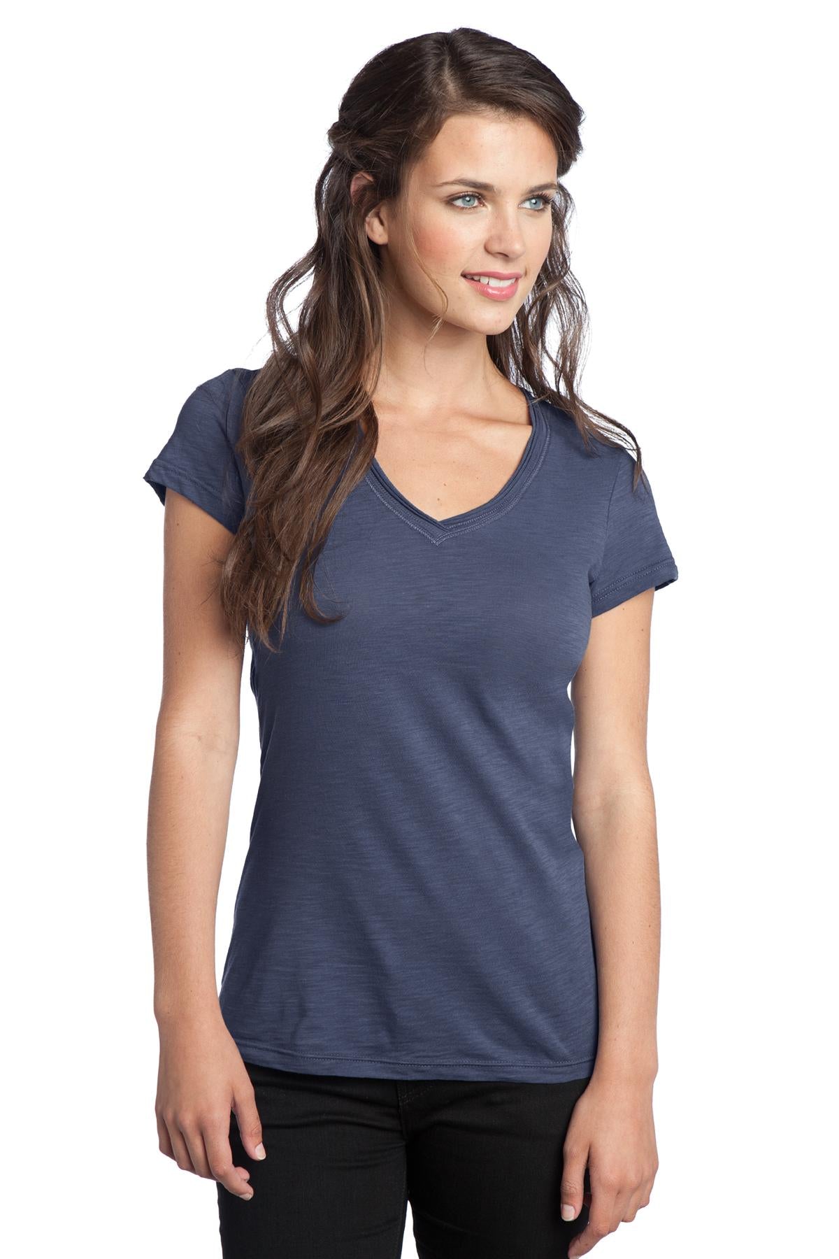 District Juniors Slub V-Neck Tee