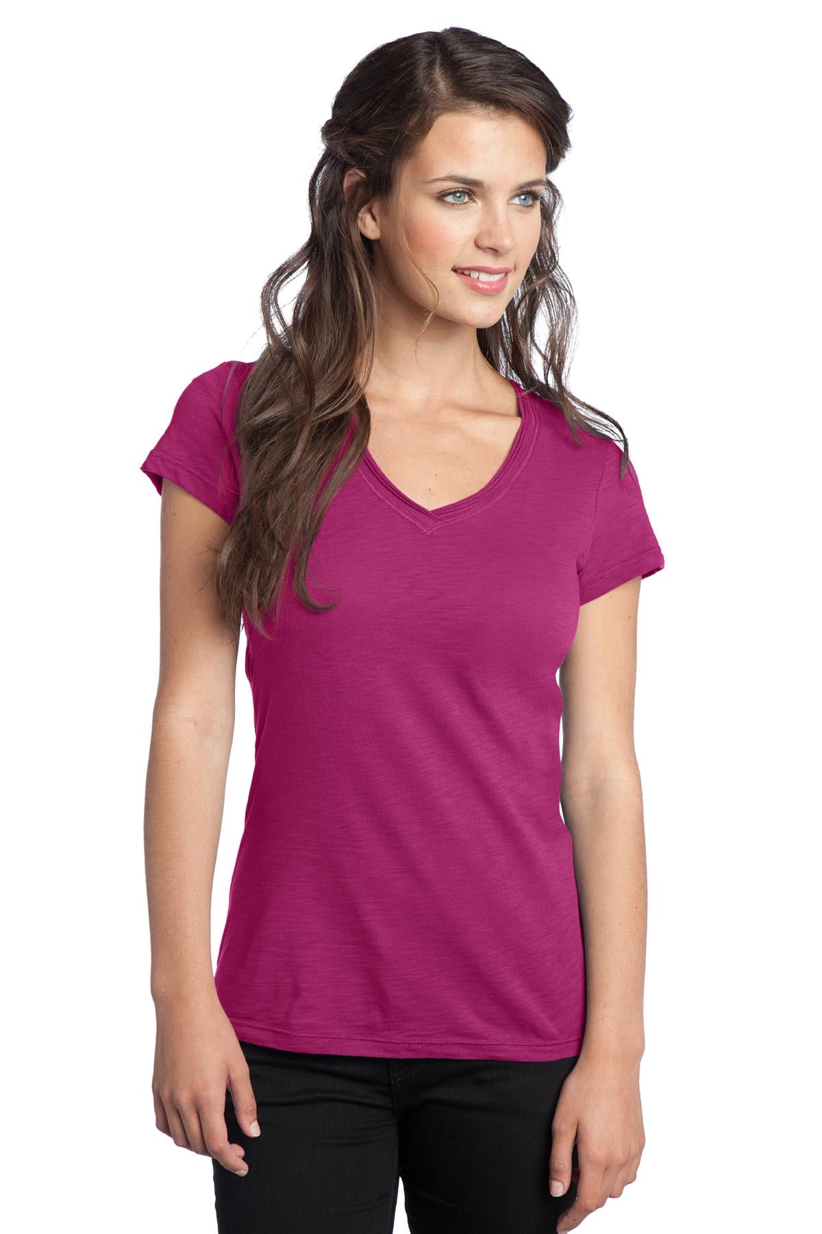 District Juniors Slub V-Neck Tee