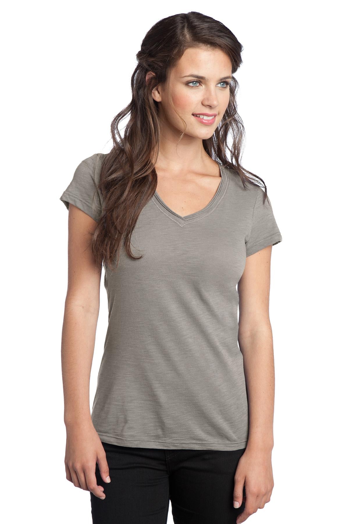 District Juniors Slub V-Neck Tee