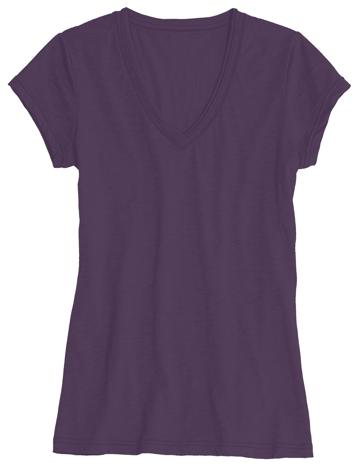 District Juniors Slub V-Neck Tee. DT240 Youth Apparel Shirts & Tops