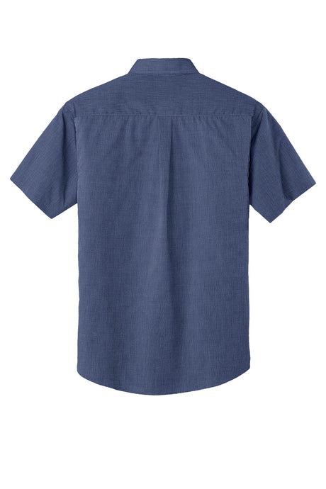 Port Authority Men's Short Sleeve Crosshatch Easy Care Shirt. S656 Mens Apparel Shirts & Tops