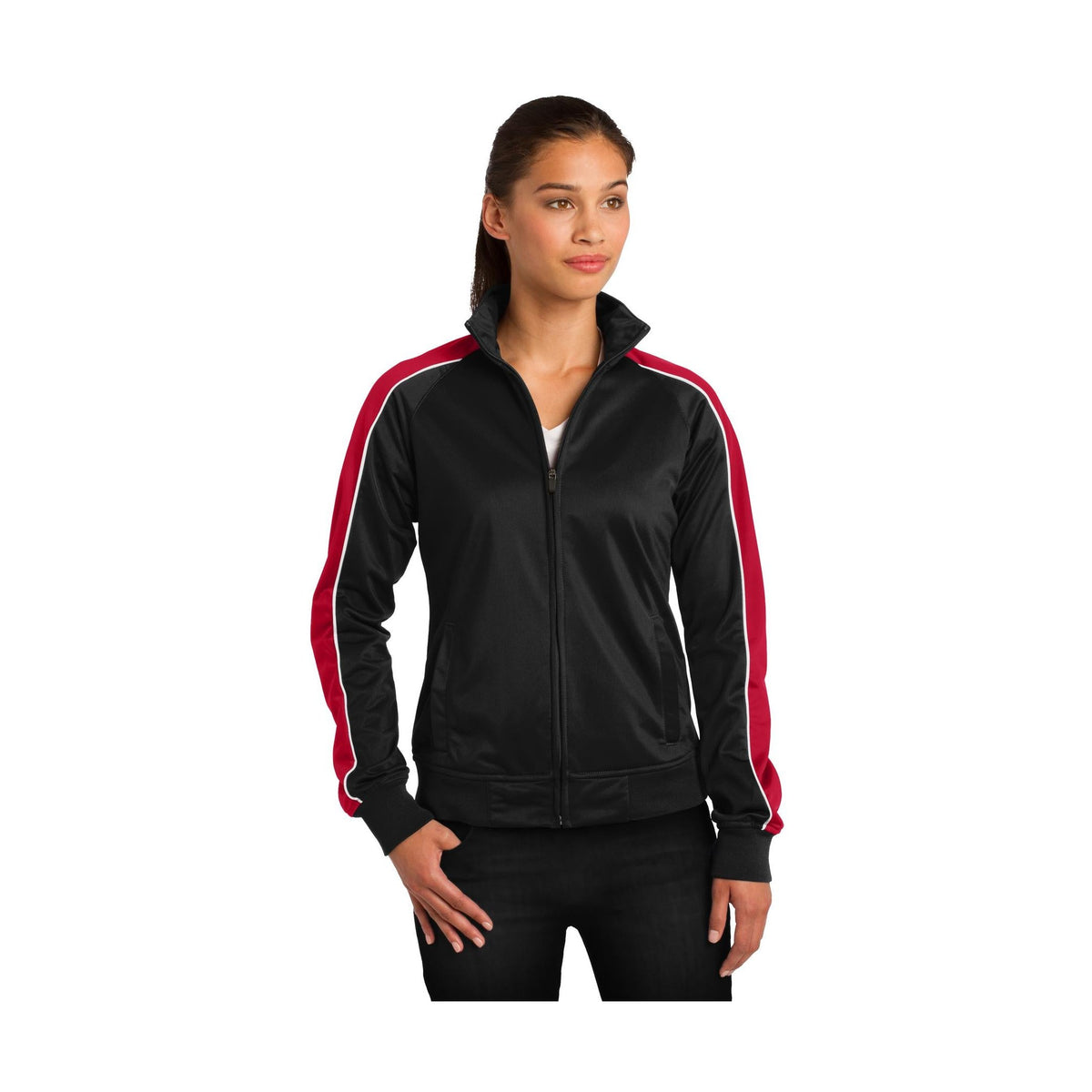 Sport-Tek Women's Piped Tricot Track Jacket