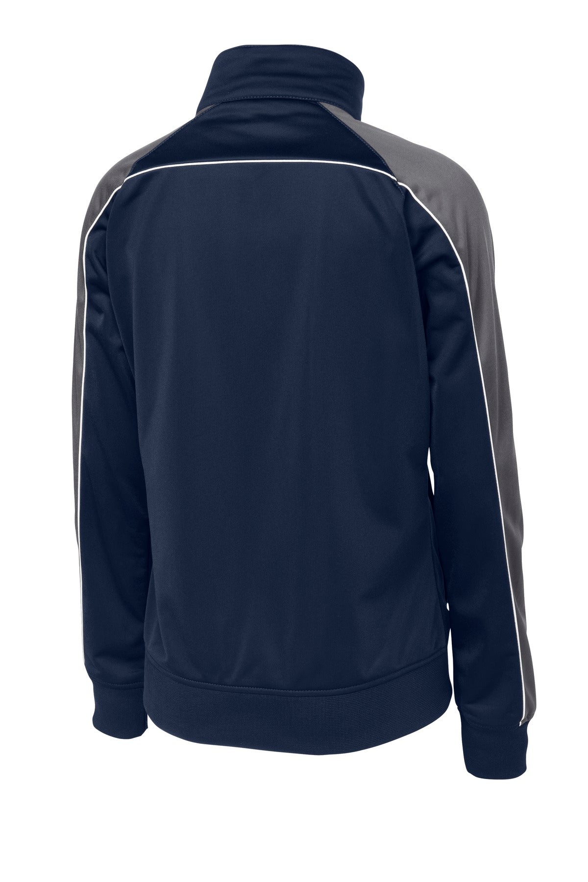 Sport-Tek Ladies Piped Tricot Track Jacket. LST92 Womens Apparel Jackets & Vests