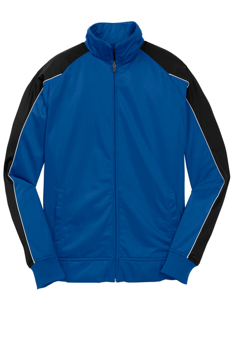 Sport-Tek Youth Piped Tricot Track Jacket. YST92 Youth Apparel Jackets & Vests