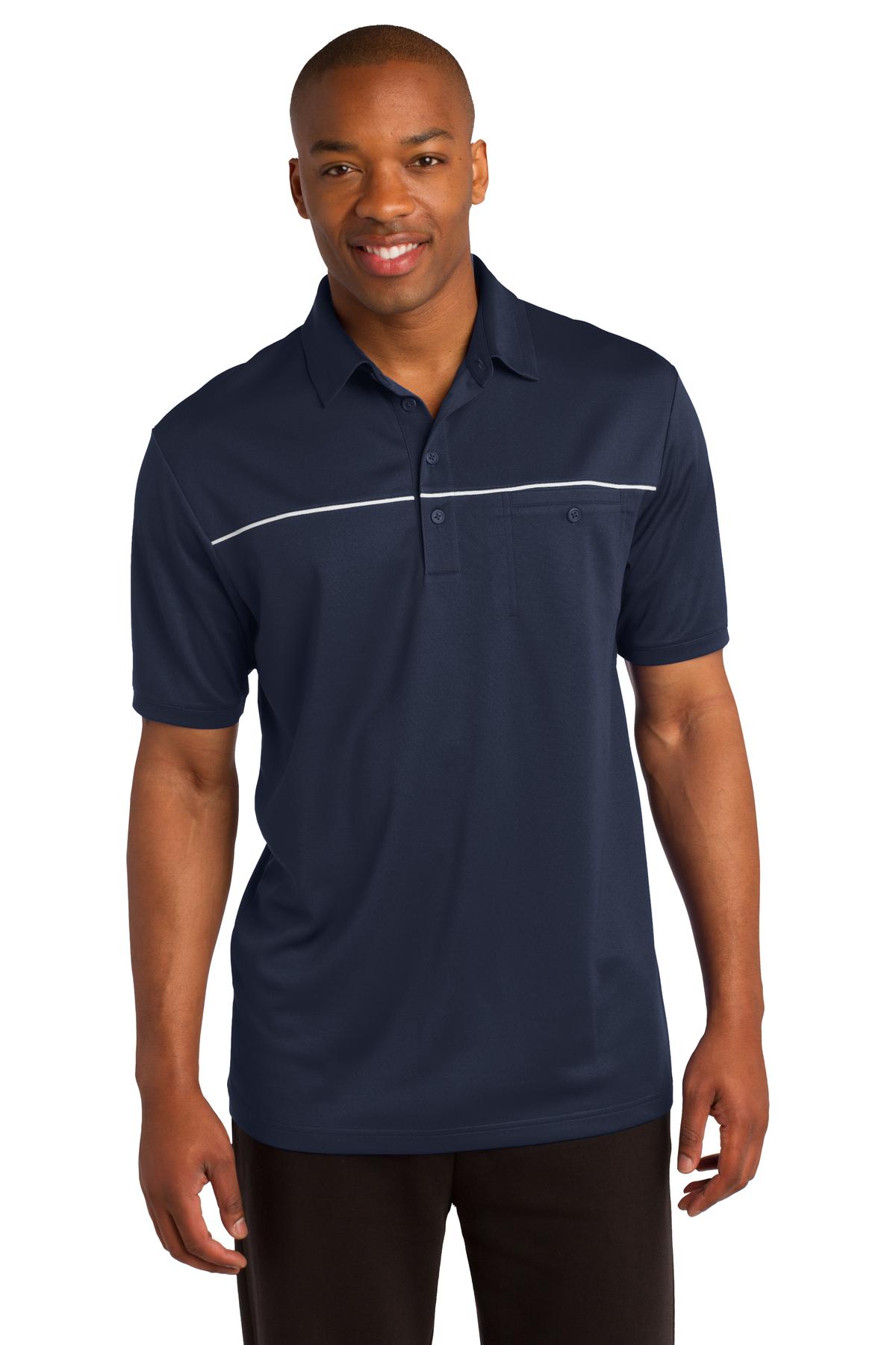 Sport-Tek Men's PosiCharge Micro-Mesh Piped Polo. ST686