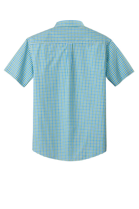 Port Authority Men's Short Sleeve Gingham Easy Care Shirt. S655 Mens Apparel Shirts & Tops