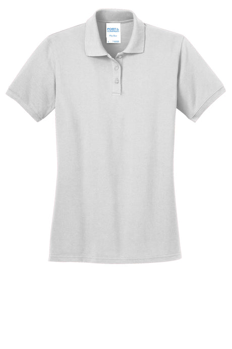 Port & Company Ladies Ring Spun Pique Polo. LKP150 Womens Apparel Shirts & Tops