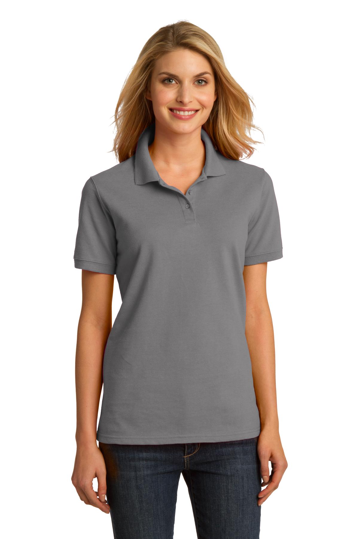 Port & Company Ladies Ring Spun Pique Polo. LKP150 Womens Apparel Shirts & Tops