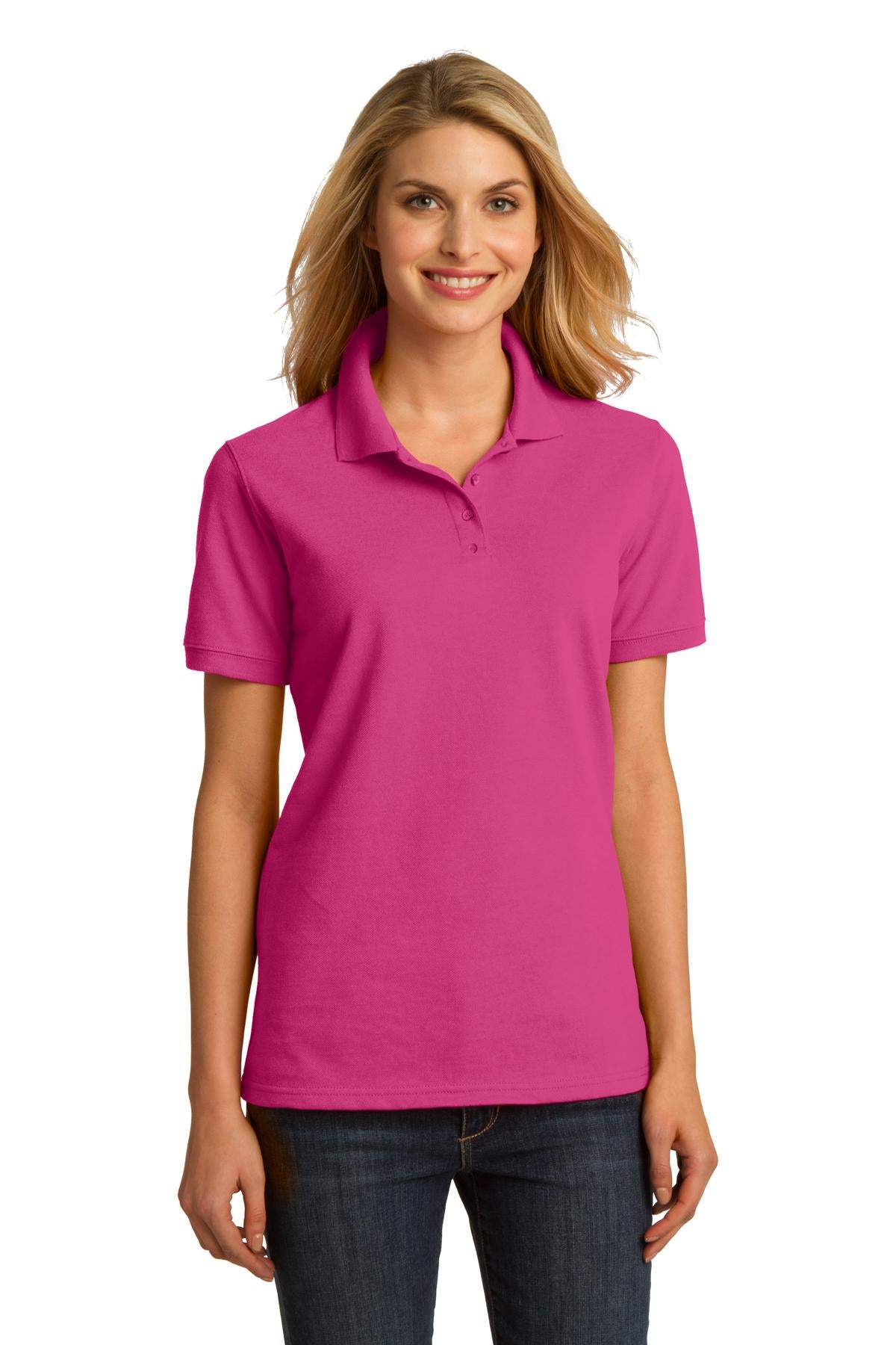 Port & Co Women's Ring Spun Pique Polo