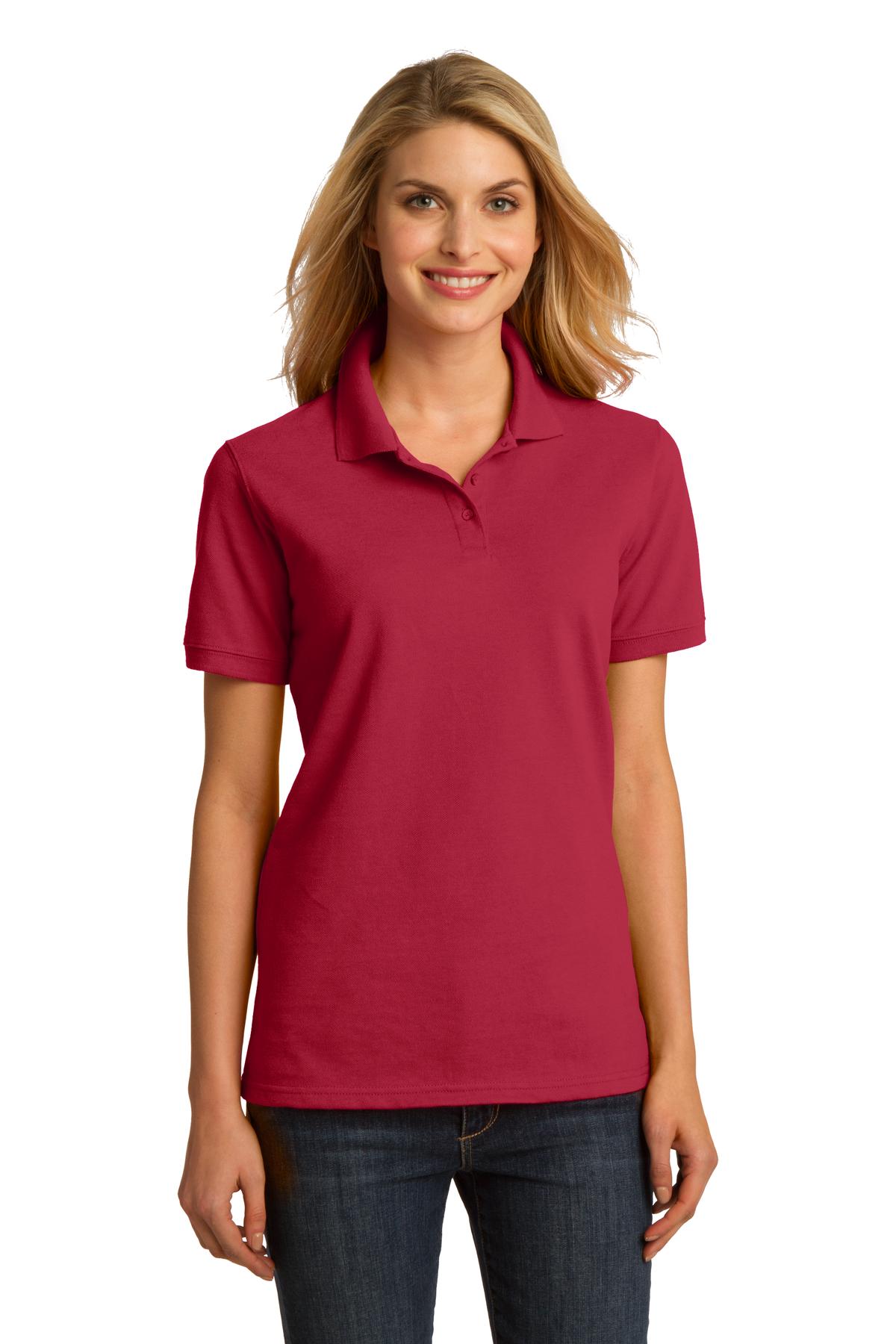 Port & Co Women's Ring Spun Pique Polo