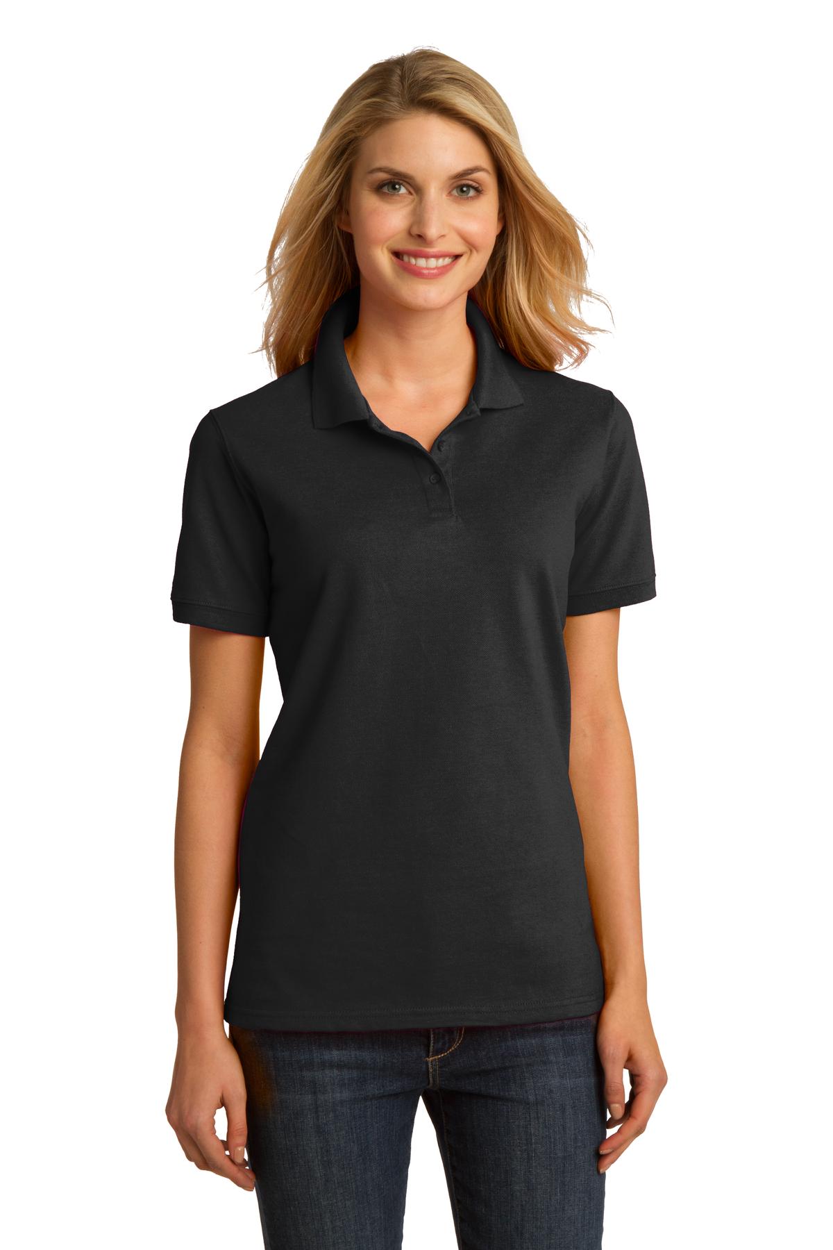 Port & Company Ladies Ring Spun Pique Polo. LKP150 Womens Apparel Shirts & Tops
