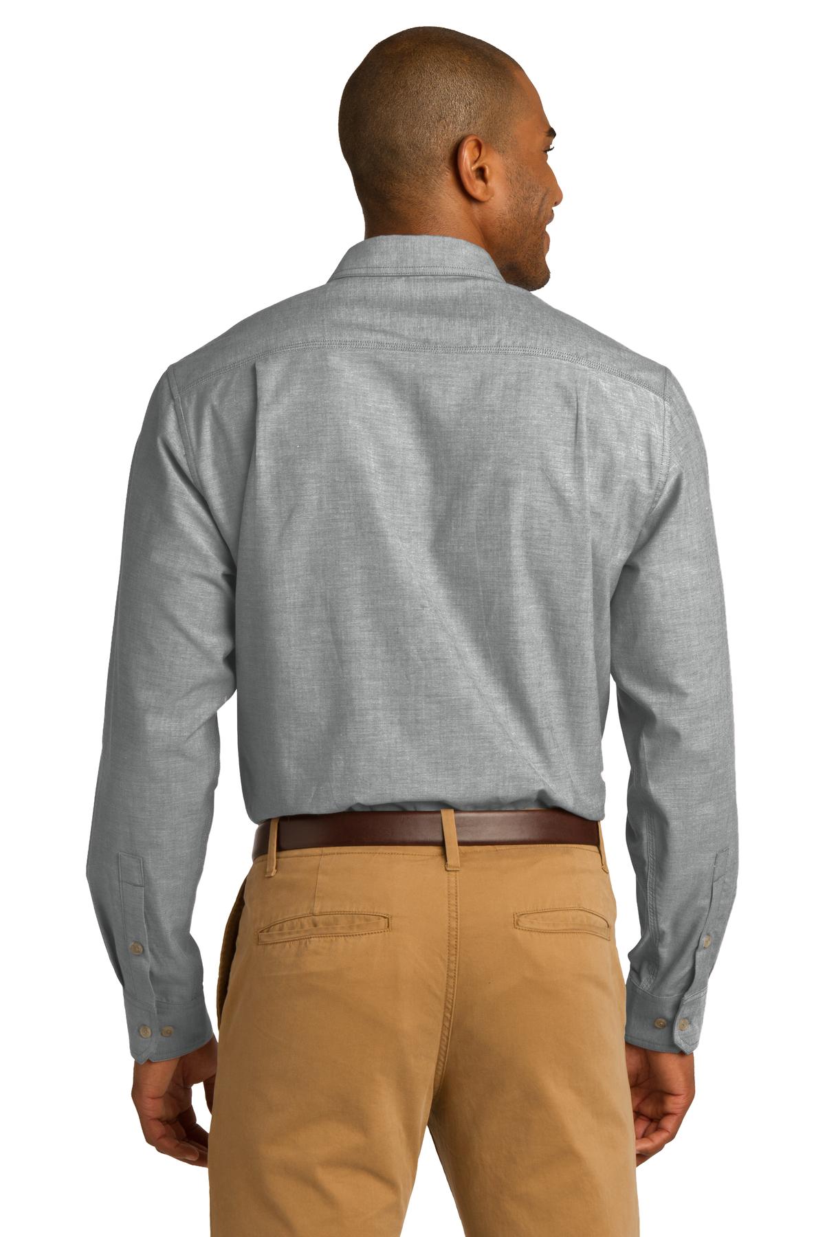 Port Authority Men's Chambray Shirt. S653 Mens Apparel Shirts & Tops