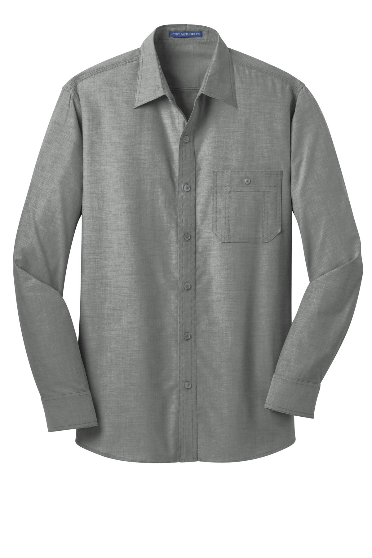 Port Authority Men's Chambray Shirt. S653 Mens Apparel Shirts & Tops