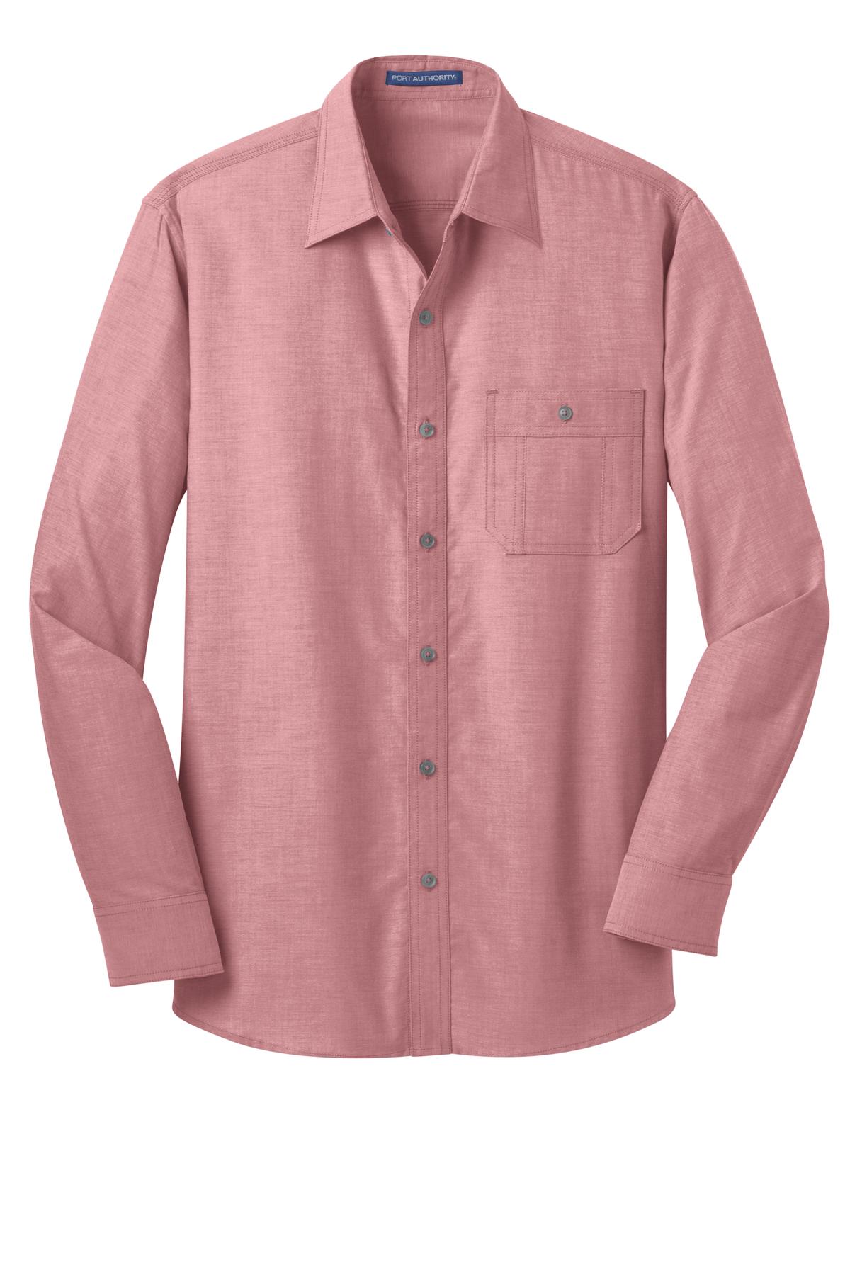 Port Authority Men's Chambray Shirt. S653 Mens Apparel Shirts & Tops