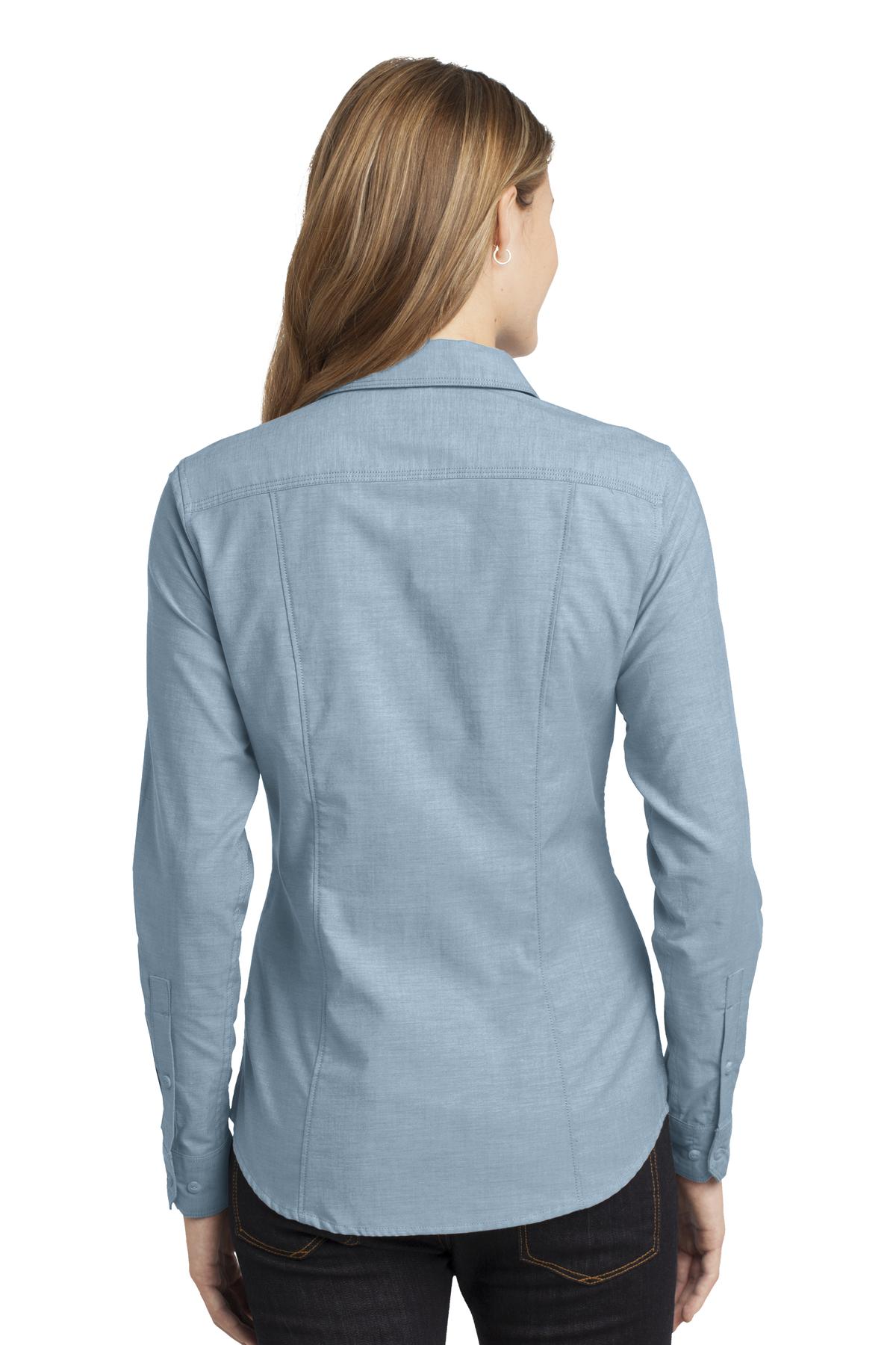 Port Authority Ladies Chambray Shirt. L653 Womens Apparel Shirts & Tops