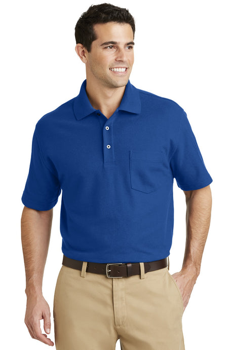Port Authority Men's EZCotton Pique Pocket Polo. K800P Mens Apparel Shirts & Tops