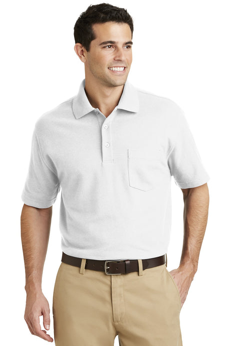 Port Authority Men's EZCotton Pique Pocket Polo. K800P Mens Apparel Shirts & Tops