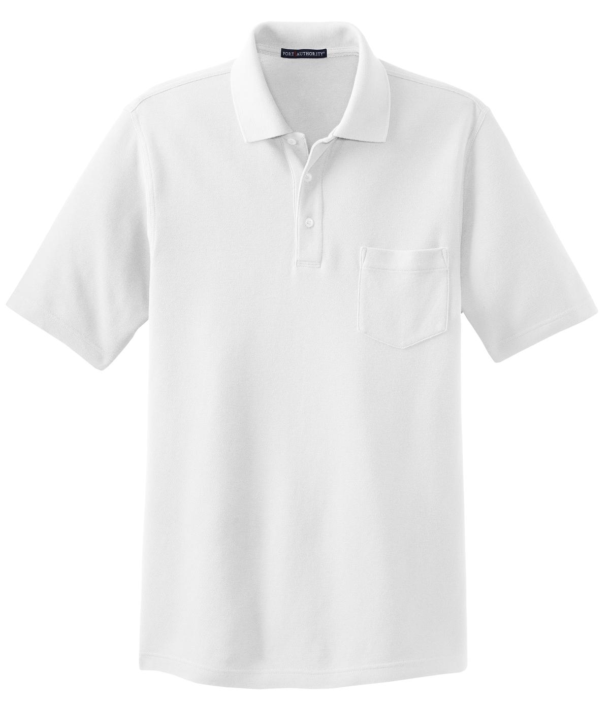 Port Authority Men's EZCotton Pique Pocket Polo. K800P Mens Apparel Shirts & Tops