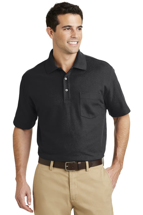 Port Authority Men's EZCotton Pique Pocket Polo. K800P Mens Apparel Shirts & Tops