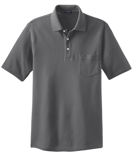 Port Authority Men's EZCotton Pique Pocket Polo. K800P Mens Apparel Shirts & Tops