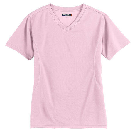 Sport-Tek Dri-Mesh Ladies V-Neck T-Shirt. L468V Womens Apparel Shirts & Tops