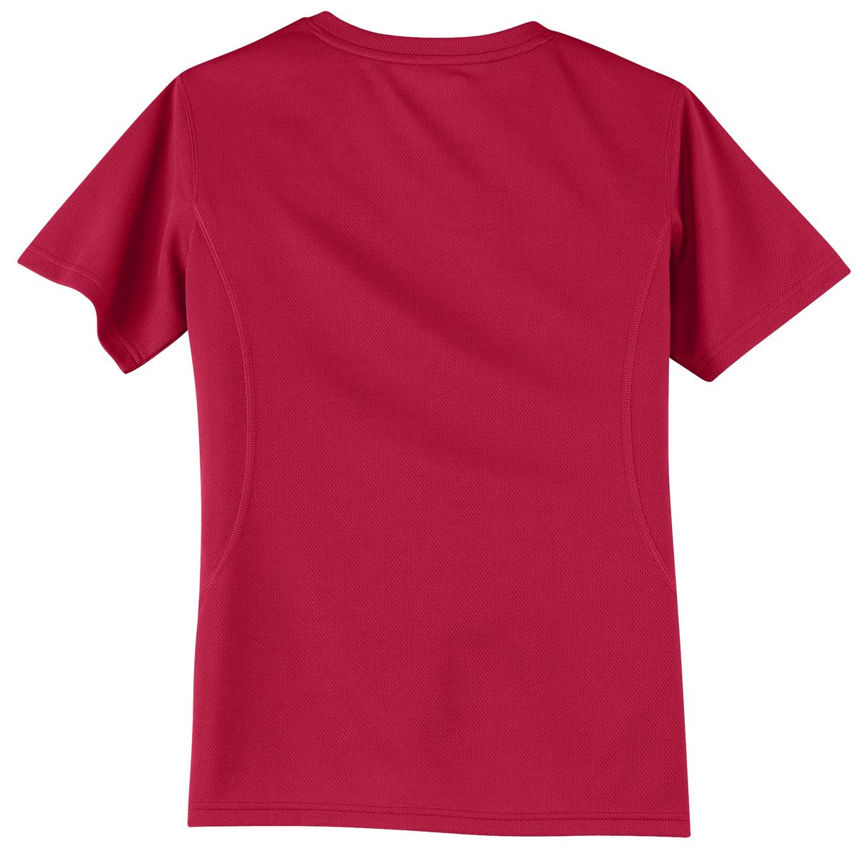 Sport-Tek Dri-Mesh Ladies V-Neck T-Shirt. L468V Womens Apparel Shirts & Tops