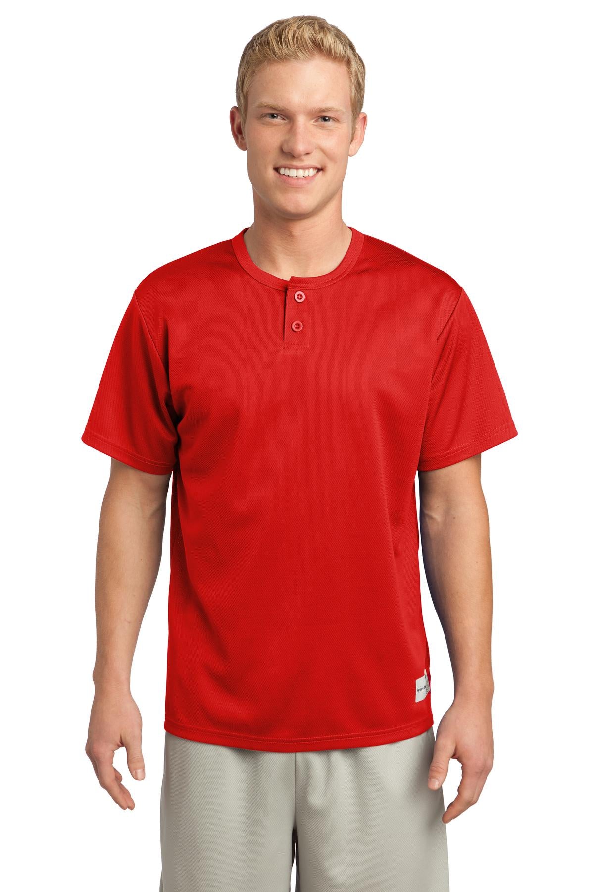 Sport-Tek Men's PosiCharge Tough Mesh Henley. ST215 Mens Apparel Shirts & Tops