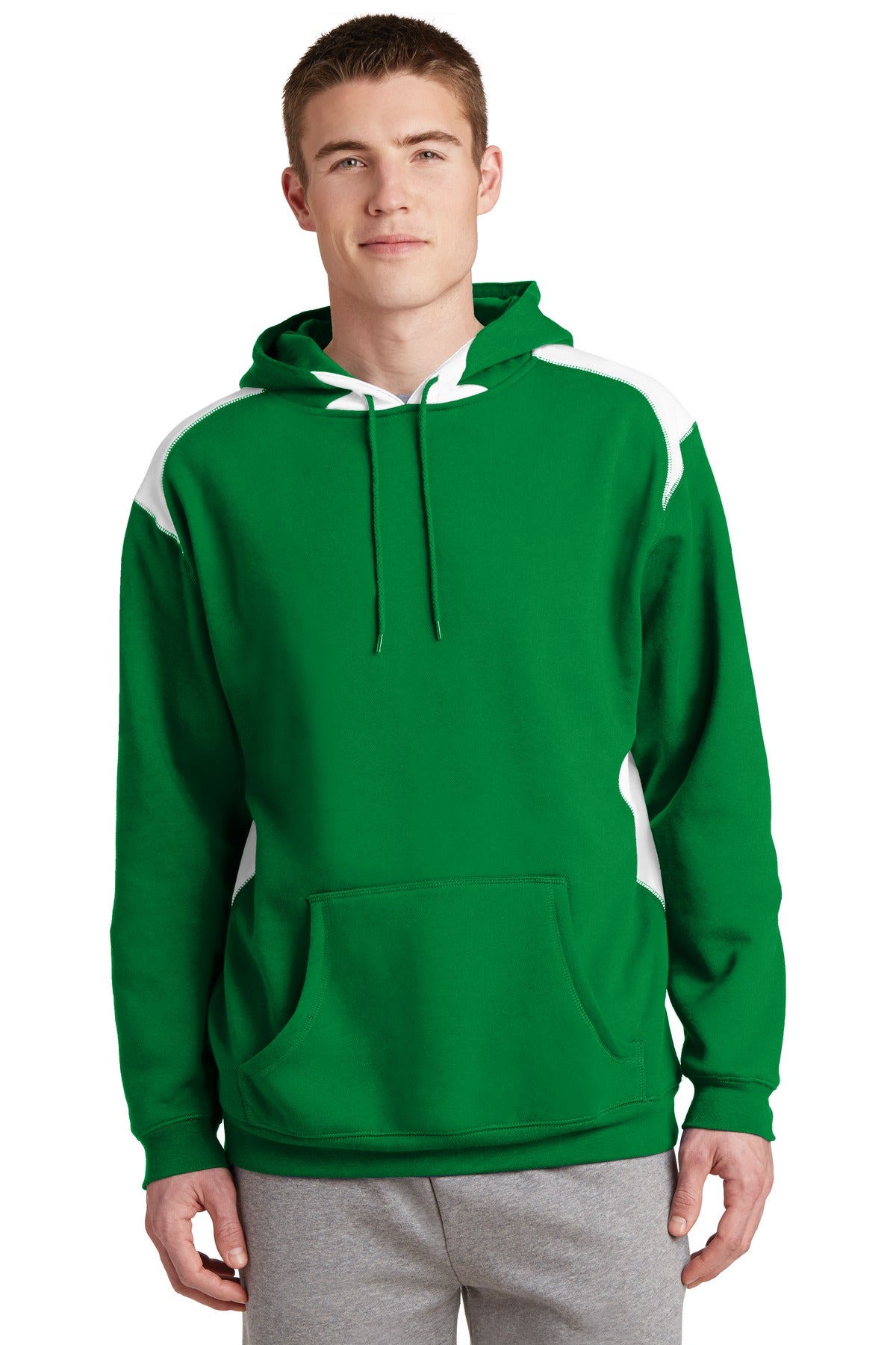 Sport-Tek Men's Pullover Hooded Sweatshirt with Contrast Color