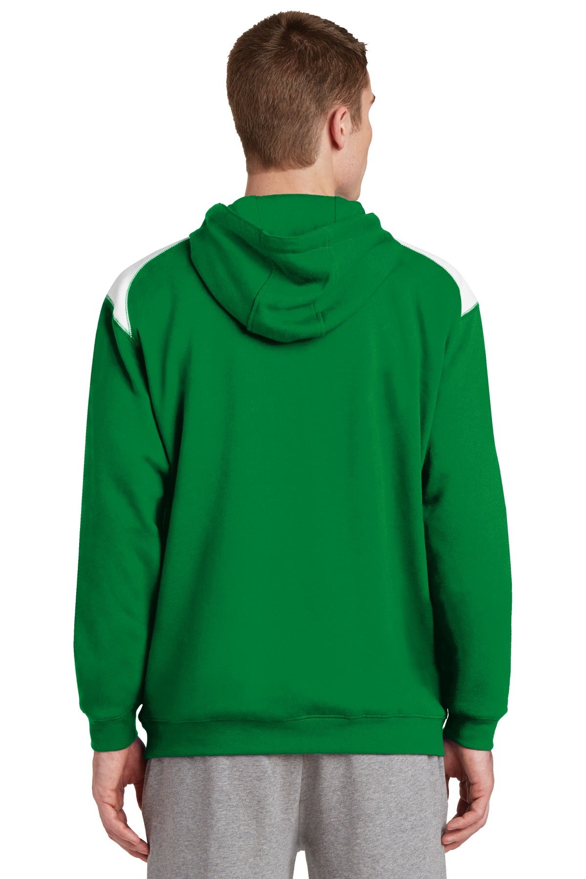 Sport-Tek Men's Pullover Hooded Sweatshirt with Contrast Color. F264 Mens Apparel Sweatshirts & Fleece