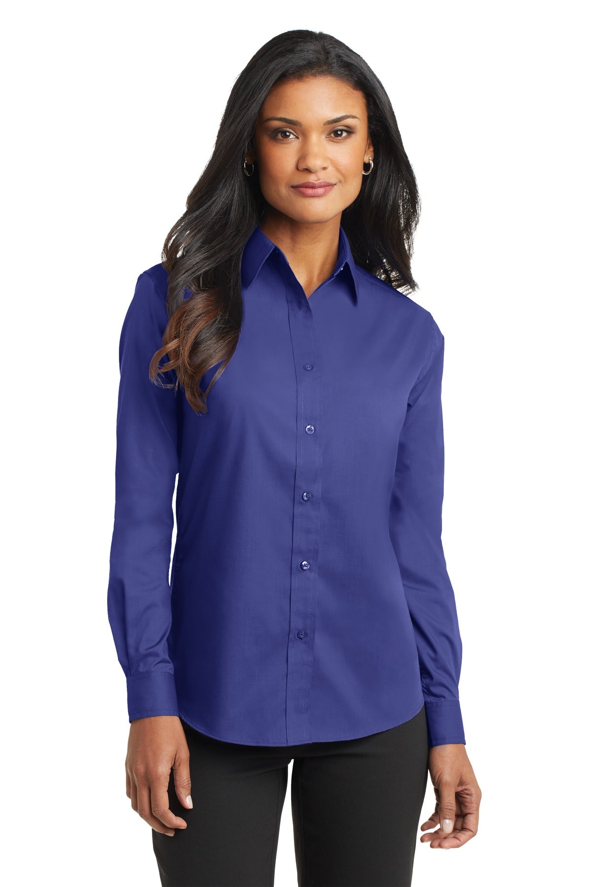 Port Authority Ladies Long Sleeve Value Poplin Shirt. L632
