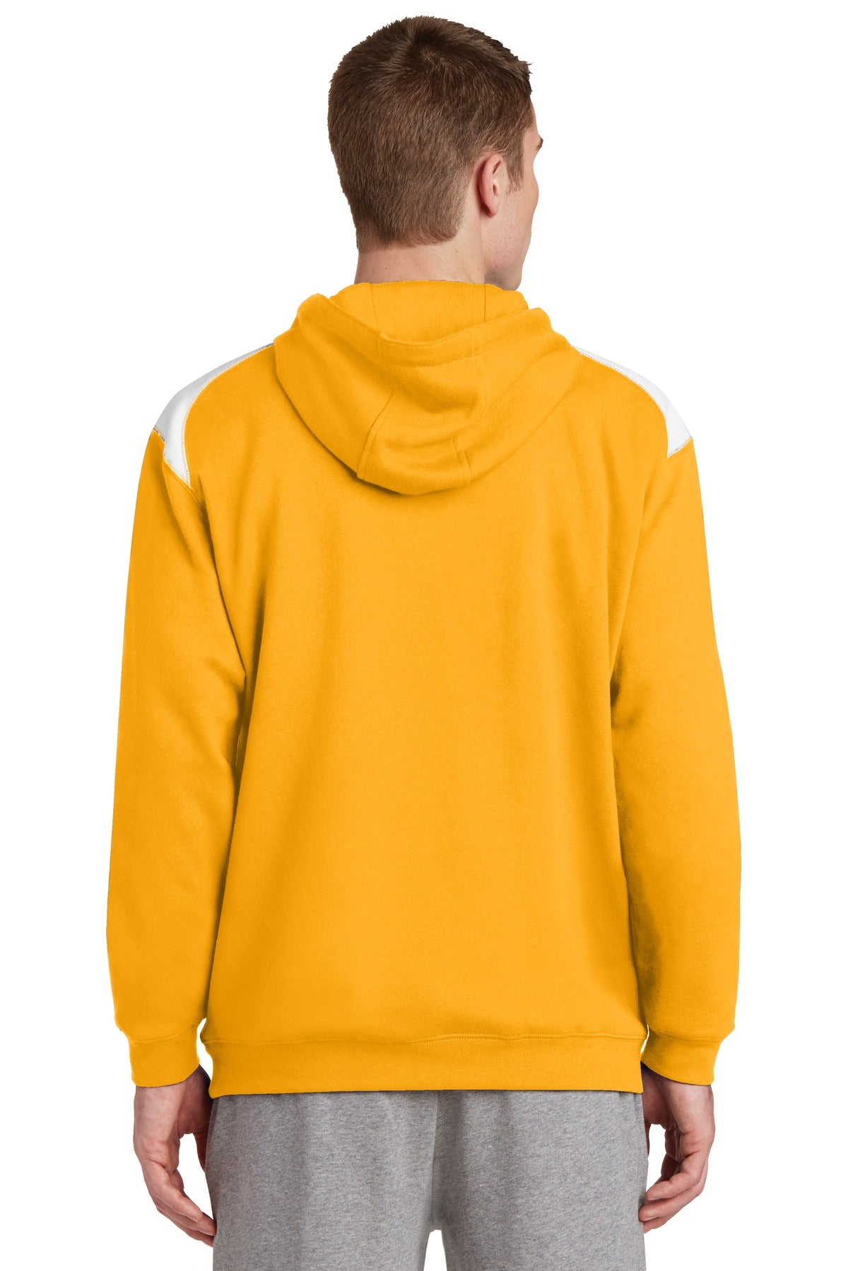 Sport-Tek Men's Pullover Hooded Sweatshirt with Contrast Color. F264 Mens Apparel Sweatshirts & Fleece