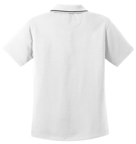 Sport-Tek Ladies Dri-Mesh Polo with Tipped Collar and Piping. L467 Womens Apparel Shirts & Tops