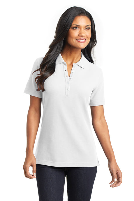 Port Authority Ladies EZCotton Pique Polo. L800 Womens Apparel Shirts & Tops