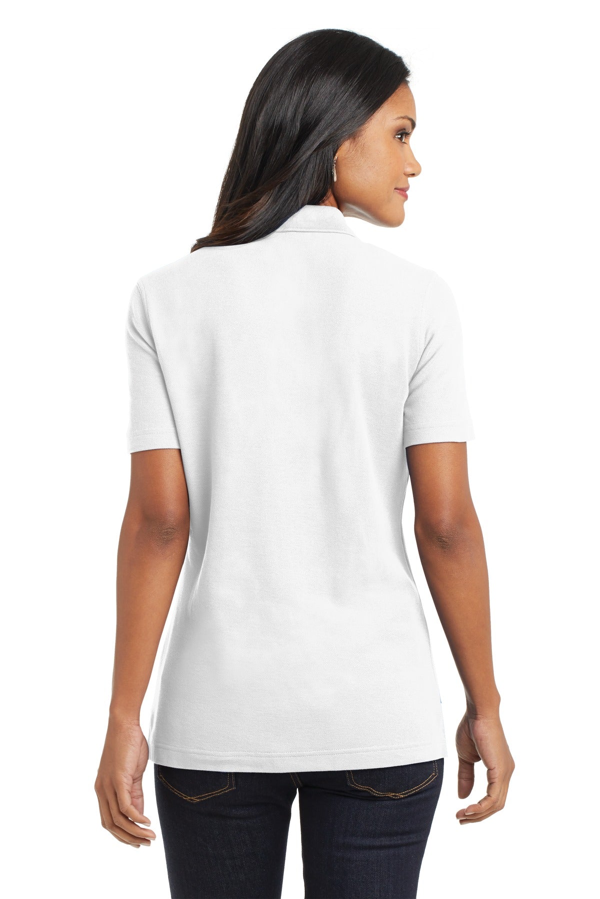 Port Authority Ladies EZCotton Pique Polo. L800 Womens Apparel Shirts & Tops