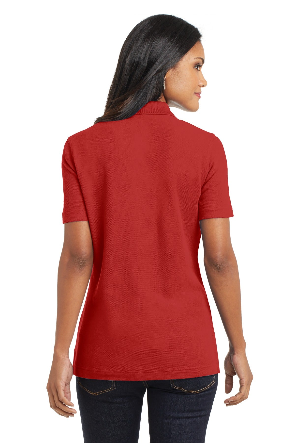 Port Authority Ladies EZCotton Pique Polo. L800 Womens Apparel Shirts & Tops