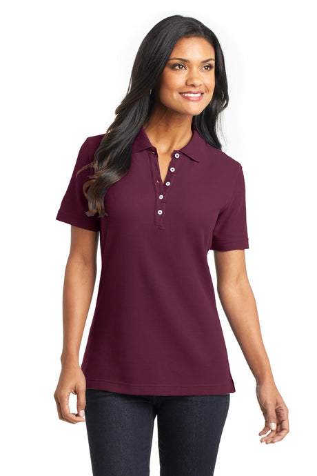 Port Authority Ladies EZCotton Pique Polo. L800 Womens Apparel Shirts & Tops