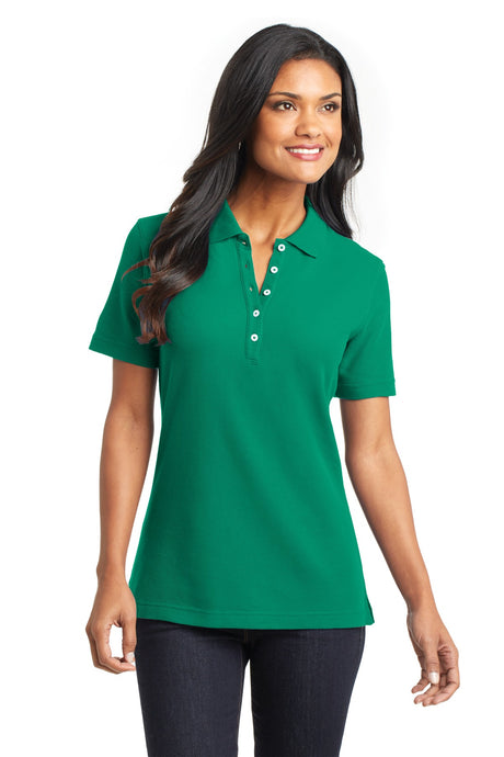 Port Authority Ladies EZCotton Pique Polo. L800 Womens Apparel Shirts & Tops