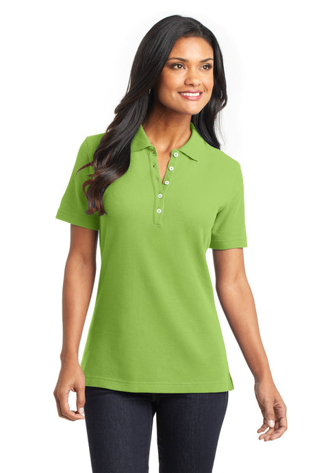 Port Authority Ladies EZCotton Pique Polo. L800 Womens Apparel Shirts & Tops