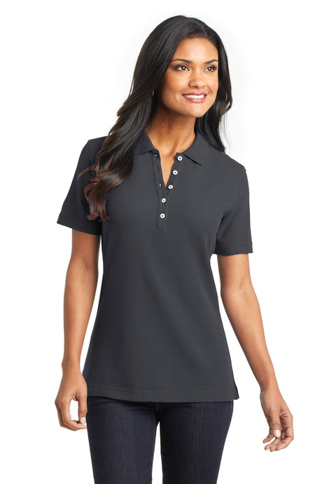 Port Authority Ladies EZCotton Pique Polo. L800 Womens Apparel Shirts & Tops