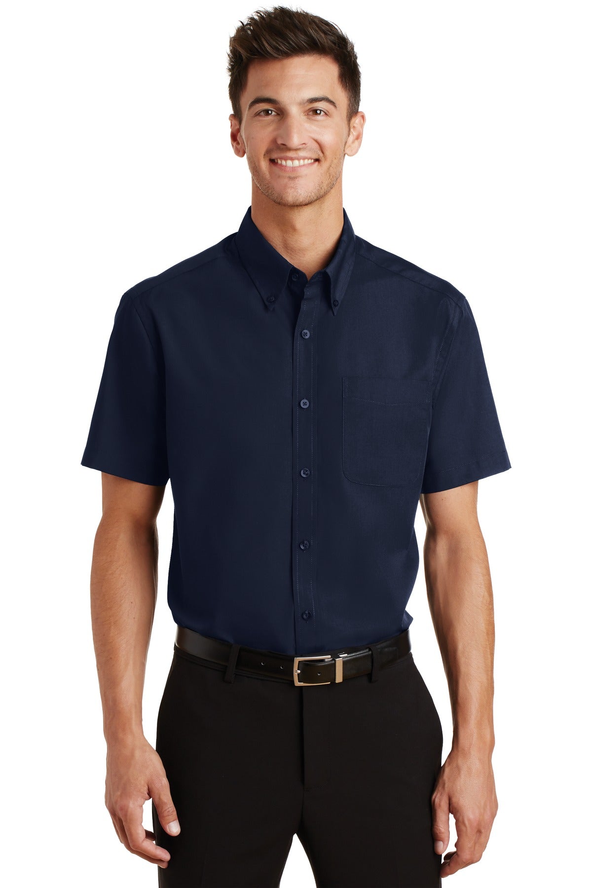 Port Authority Men's Short Sleeve Value Poplin Shirt. S633 Mens Apparel Shirts & Tops