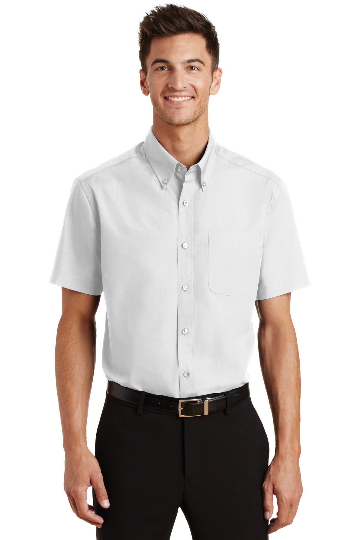 Port Authority Men's Short Sleeve Value Poplin Shirt. S633 Mens Apparel Shirts & Tops