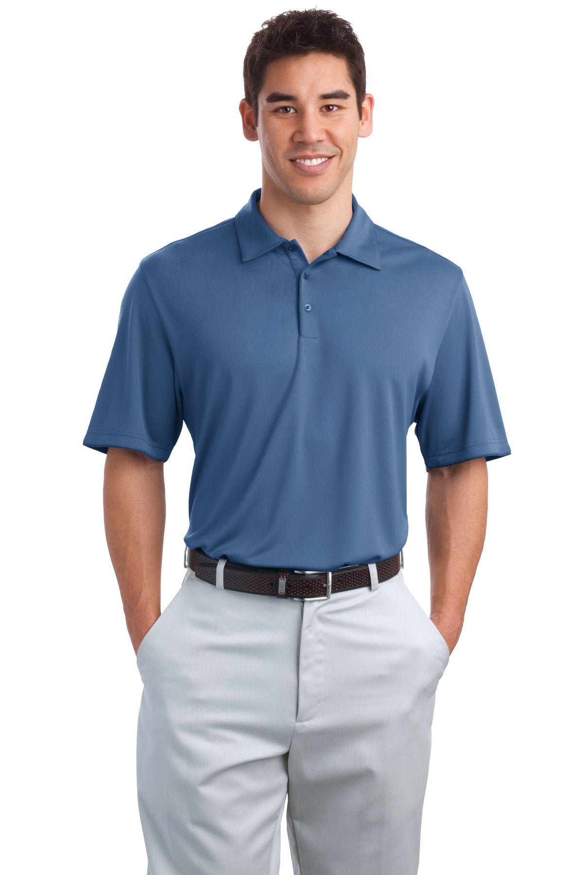 Port Authority ® Poly-Charcoal Birdseye Jacquard Polo-1