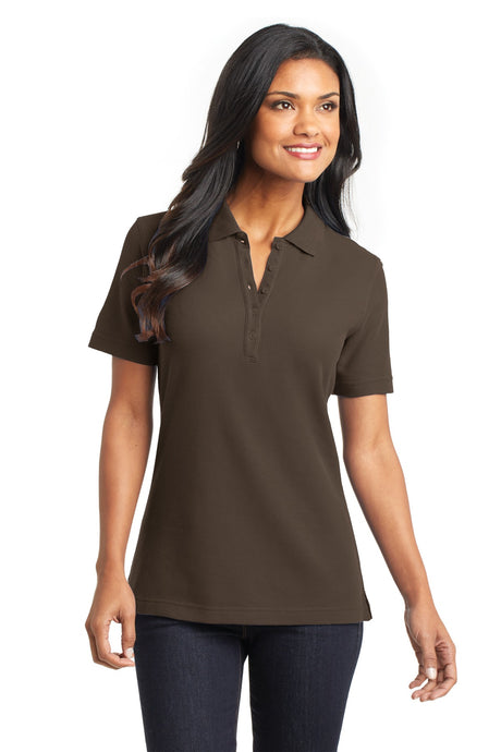 Port Authority Ladies EZCotton Pique Polo. L800 Womens Apparel Shirts & Tops