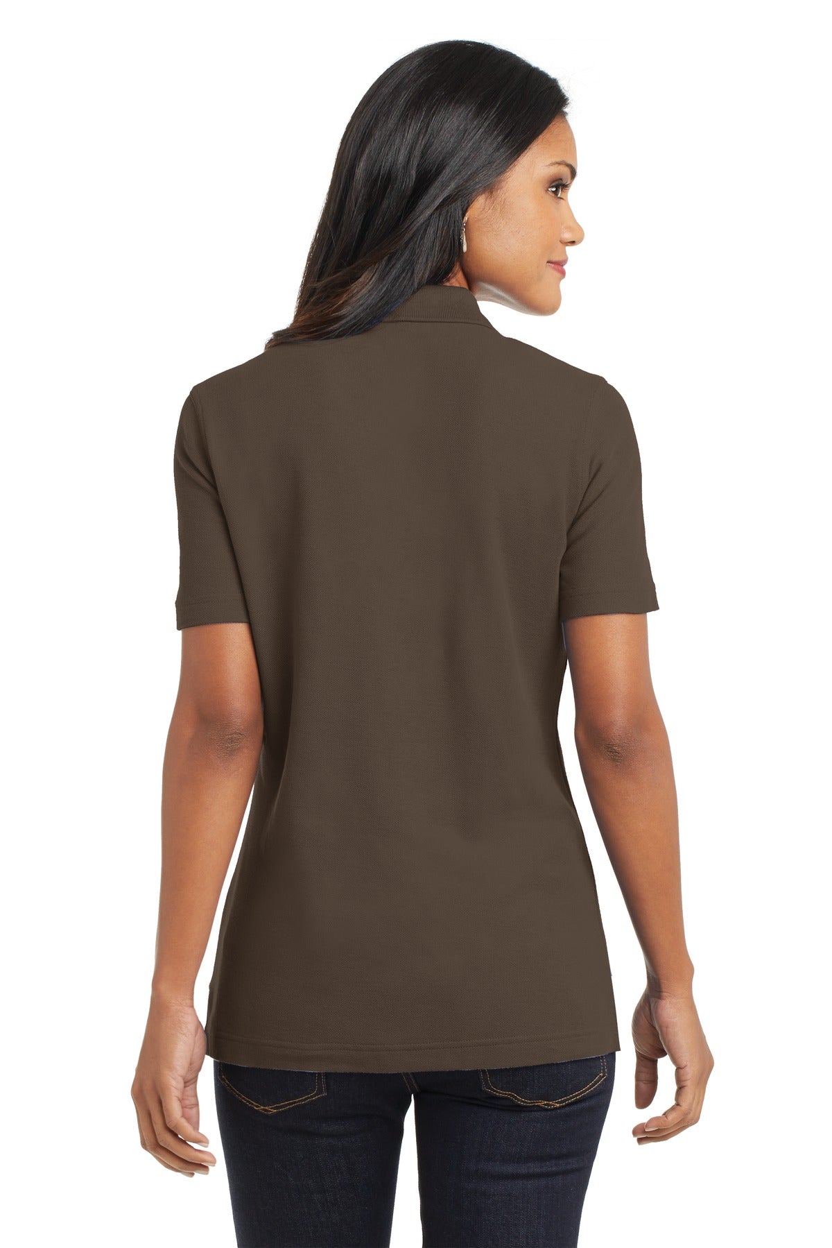 Port Authority Ladies EZCotton Pique Polo. L800 Womens Apparel Shirts & Tops
