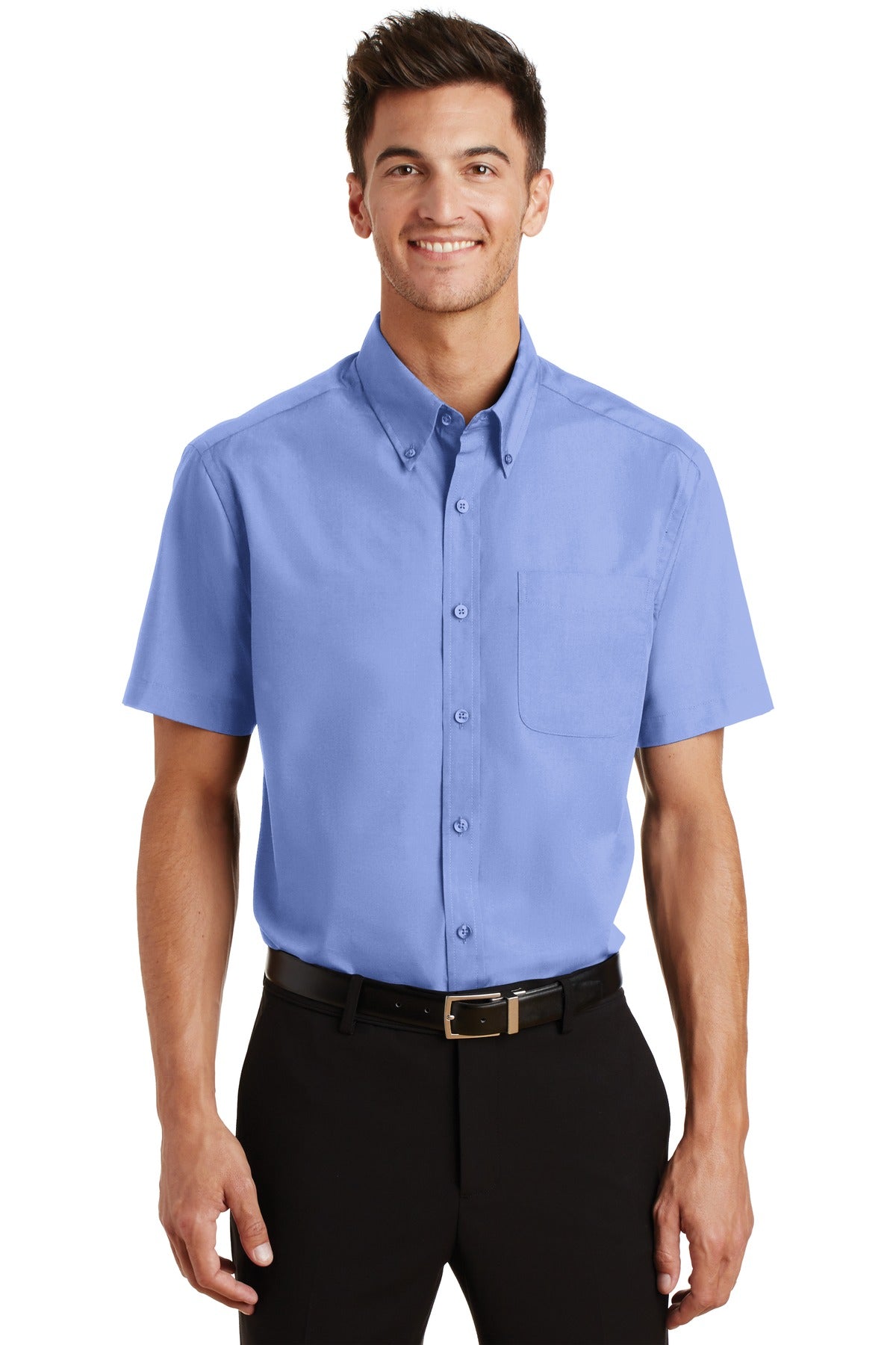 Port Authority Men's Short Sleeve Value Poplin Shirt. S633 Mens Apparel Shirts & Tops