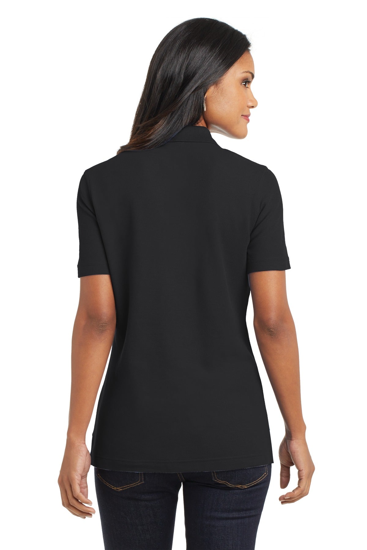 Port Authority Ladies EZCotton Pique Polo. L800 Womens Apparel Shirts & Tops