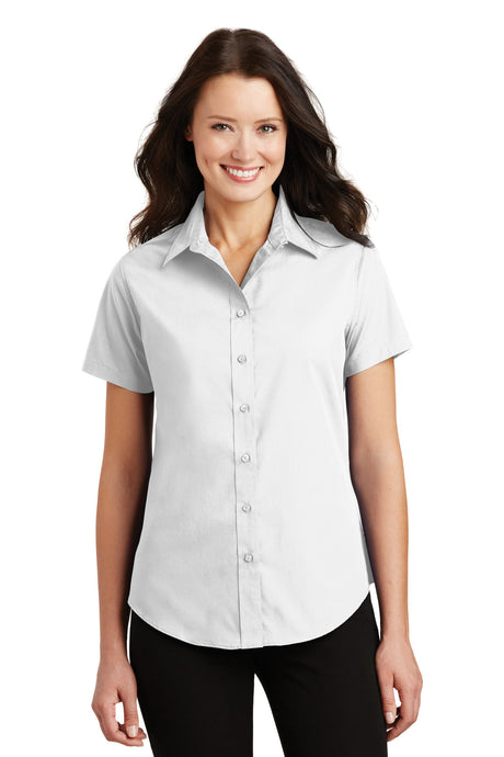Port Authority Ladies Short Sleeve Value Poplin Shirt. L633 Womens Apparel Shirts & Tops
