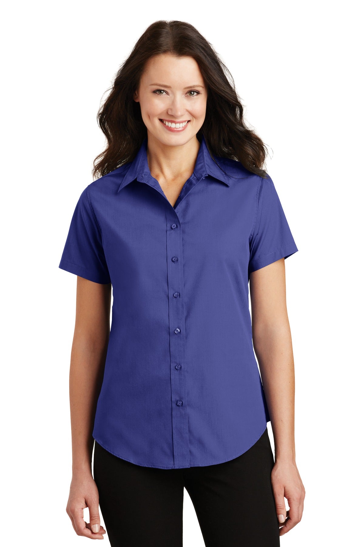 Port Authority Ladies Short Sleeve Value Poplin Shirt. L633 Womens Apparel Shirts & Tops