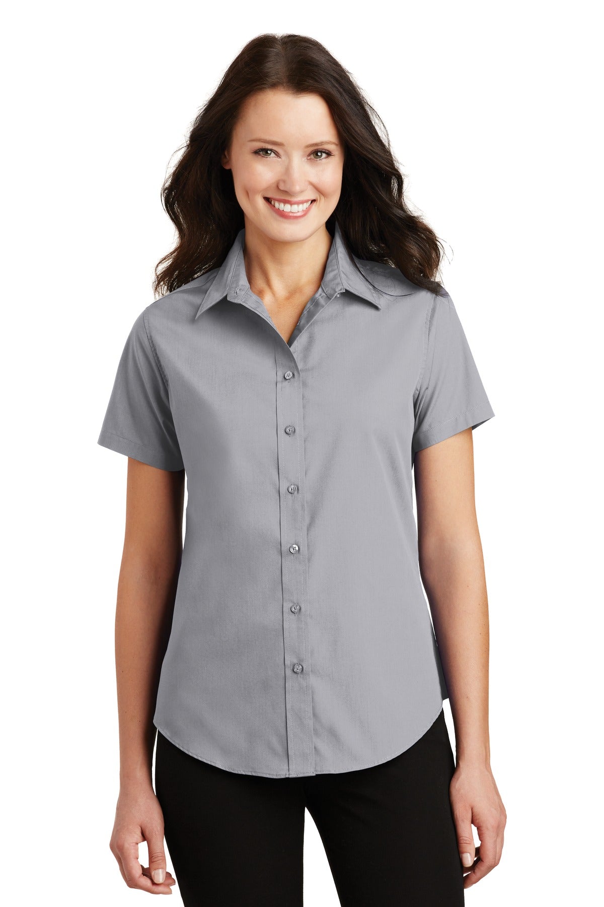 Port Authority Ladies Short Sleeve Value Poplin Shirt. L633 Womens Apparel Shirts & Tops