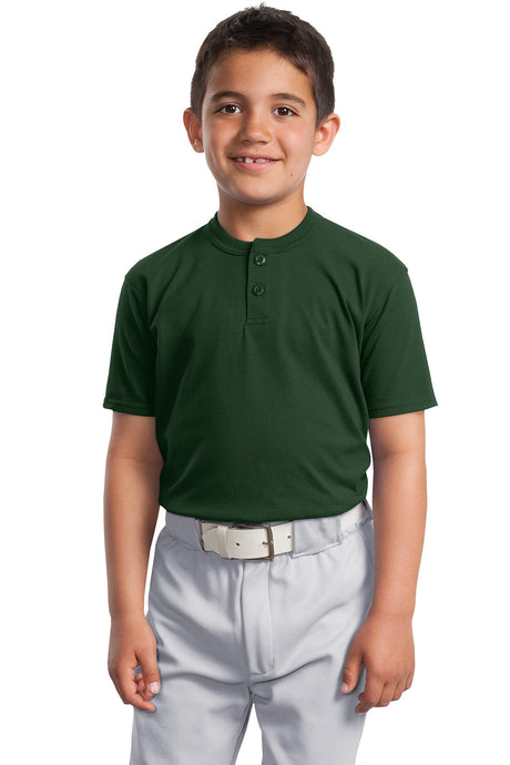 Sport-Tek Youth Short Sleeve Henley. YT210 Youth Apparel Shirts & Tops